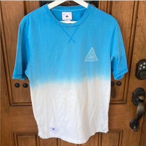 Lifted Research Group LRG Mens Blue and White‎ T Shirt size Small